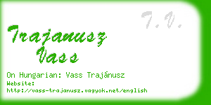 trajanusz vass business card