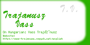 trajanusz vass business card